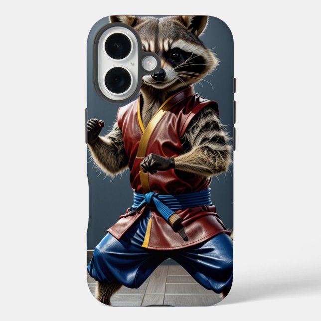 Kung fu Raccoon Case-Mate iPhone Hülle (Rückseite)