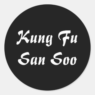 Kung Fu San Soo Runder Aufkleber