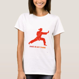 Kung Fu Silhouette Martial Arts Lifestyle Design T-Shirt
