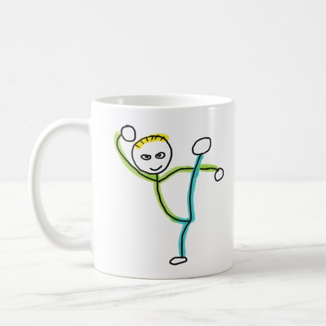Kung Fu Stickman Kaffeetasse (Links)
