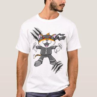 Kung Fu Tiger-Art-Krieger Ninja T - Shirt