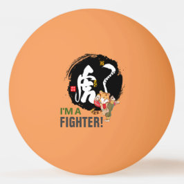 Kung Fu Tiger Ich bin ein kämpfendes Vatertagsgesc Tischtennisball