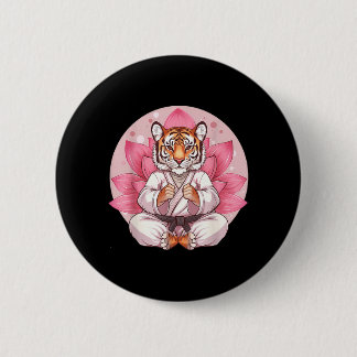 Kung Fu Tiger Kampfsport Kickboxen Taekwondo Button