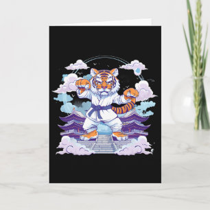 Kung Fu Tiger Pagode Türme Judo Mma Taekwondo Kick Karte