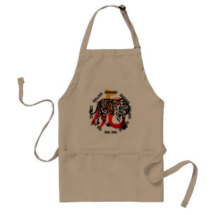 Kung Fu Tiger und Symbol Schürze