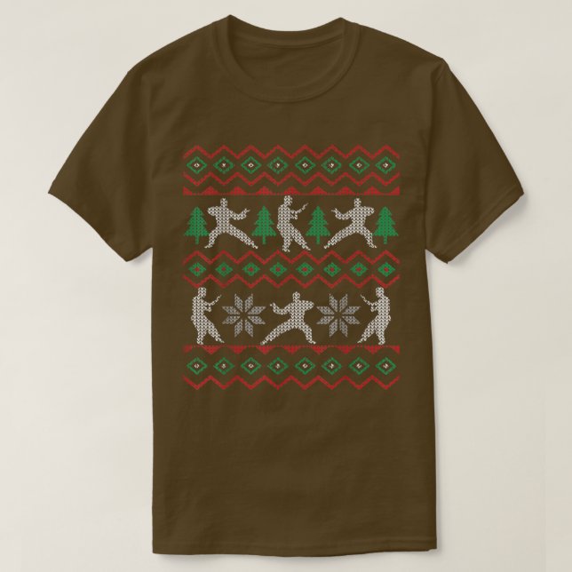 kung fu Ugly Christmas Sweaters  T-Shirt (Design vorne)