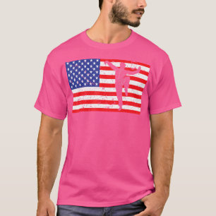 Kung Fu US-amerikanische Flagge Vintag Karat T-Shirt