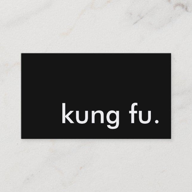 kung fu. visitenkarte (Vorderseite)
