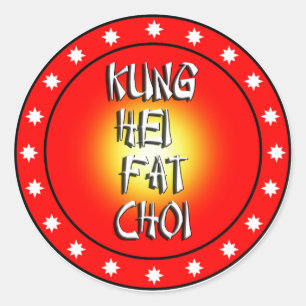 Kung Hei Fat Choi Runder Aufkleber