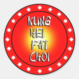 Kung Hei Fat Choi Runder Aufkleber