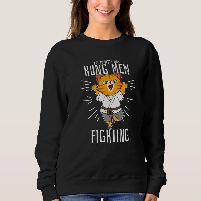Kung Mew Kung Fu Kitten Battle Cat Karate Sweatshirt (Vorderseite)