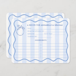 Kungezeichnete Grenz-Zitrus-Brautparty-Rezept-Kart Einladung