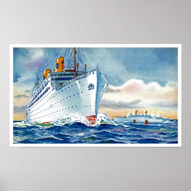 Kungsholm und Gripsholm auf See Poster (Vorne)