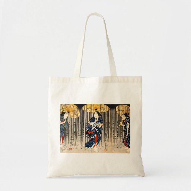 Kuniyoshi drei Frauen mit Tragetasche (Vorne)