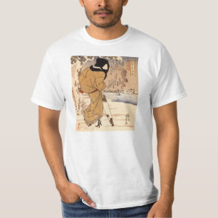 Kuniyoshi Frau, die in den Schnee geht T-Shirt