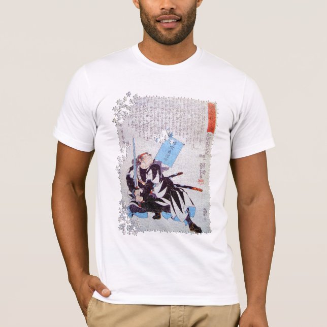 Kuniyoshi ronin puzzle Yazama Shinroku Mitsukaze T-Shirt (Vorderseite)