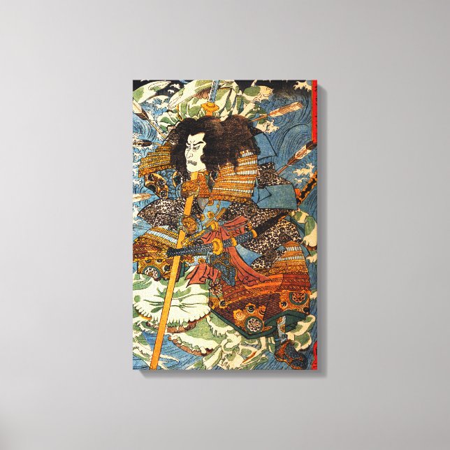 Kuniyoshi Samurai Canvas Print Leinwanddruck (Vorderseite)