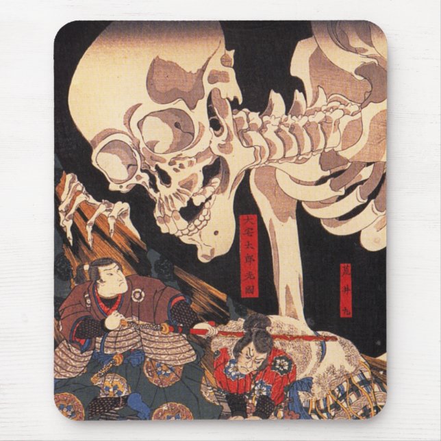 Kuniyoshi Skeleton Mausunterlage Mousepad (Vorne)