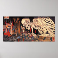 Kuniyoshi Skeleton Poster