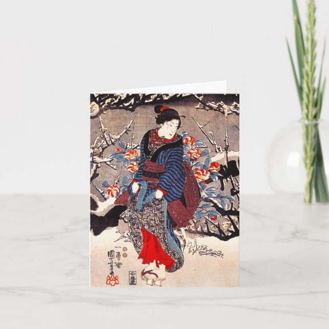 Kuniyoshi Three Women Note Card Karte (Vorderseite)