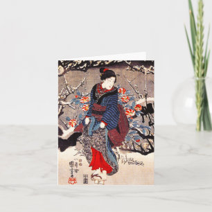 Kuniyoshi Three Women Note Card Karte