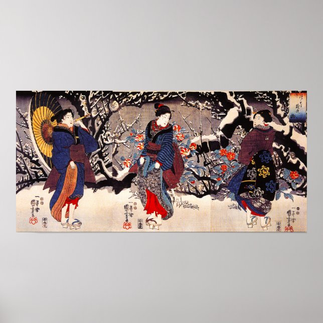 Kuniyoshi Three Women Poster (Vorne)