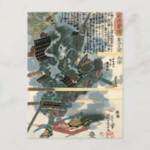Kuniyoshi Vintage Japan Krieger kämpft Schlacht