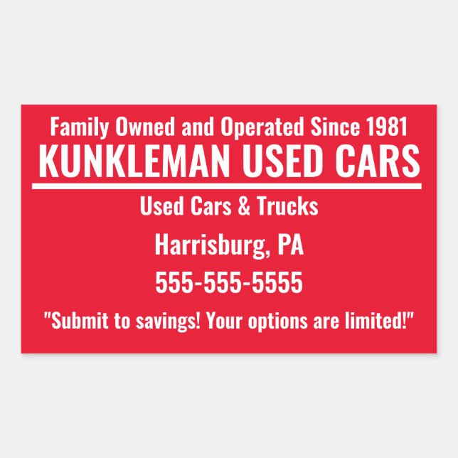 Kunkleman Family Sticker (Vorderseite)
