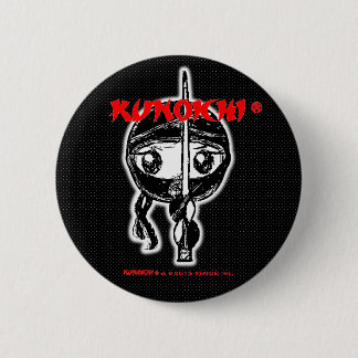 KUNOICHI* "schwarzer Knopf " Button