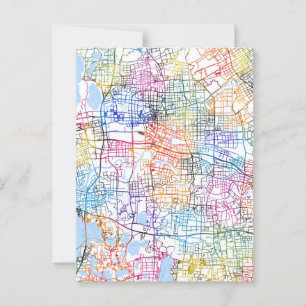 Kunshan China City Map Postkarte