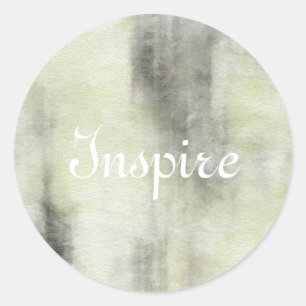 Kunst abstrakter Watercolorhintergrund auf Papier Runder Aufkleber