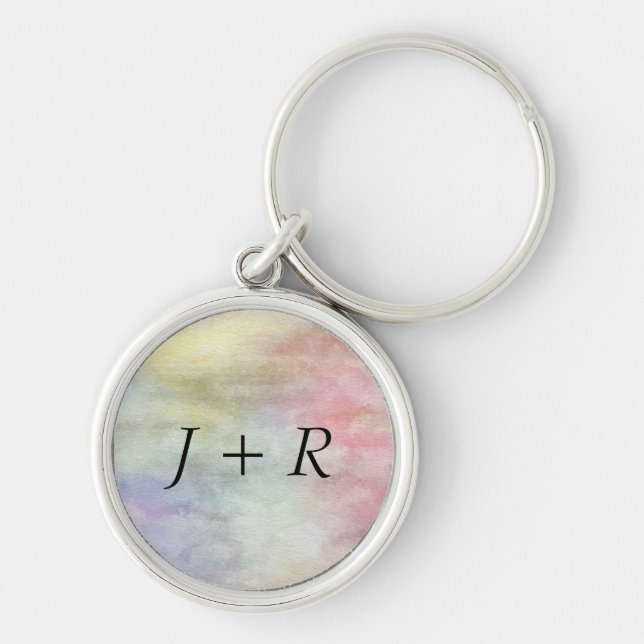 Kunst abstrakter Watercolorhintergrund auf Papier Schlüsselanhänger (Vorne)