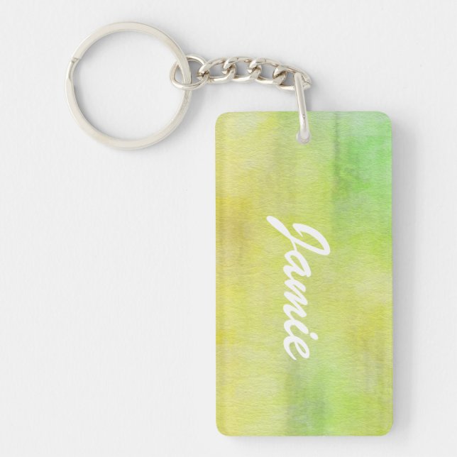 Kunst abstrakter Watercolorhintergrund auf Papier Schlüsselanhänger (Vorderseite)