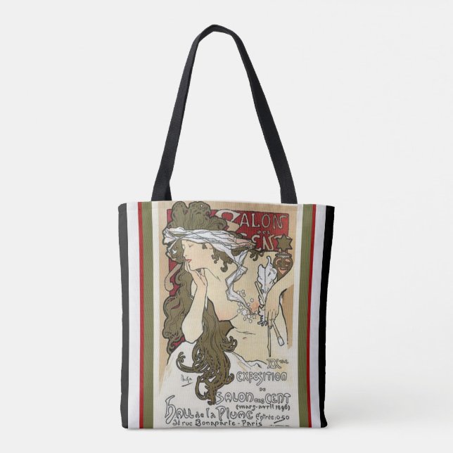 Kunst Alphonse Mucha Nouveau Tasche (Rückseite)
