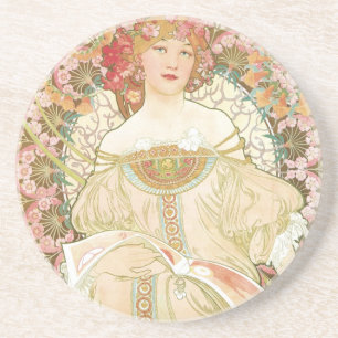 Kunst Alphonse Mucha Nouveau Untersetzer