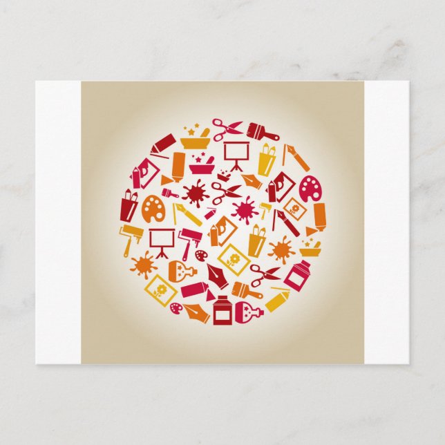 Kunst als Kreis Postkarte (Vorderseite)
