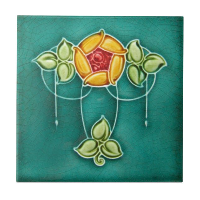 Kunst AN017 Nouveau Wiedergabe-Antiken-Fliese Fliese (Vorderseite)