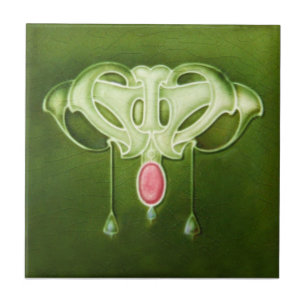 Kunst AN028 Nouveau Wiedergabe-Antiken-Fliese Fliese