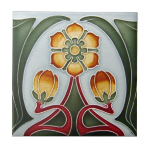 Kunst AN070 Nouveau Wiedergabe-Antiken-Fliese Fliese