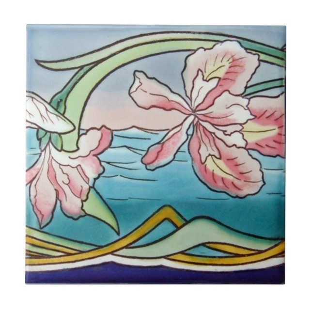 Kunst AN076 Nouveau Wiedergabe-Antiken-Fliese Fliese (Vorderseite)