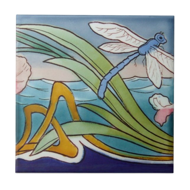 Kunst AN078 Nouveau Wiedergabe-Antiken-Fliese Fliese (Vorderseite)