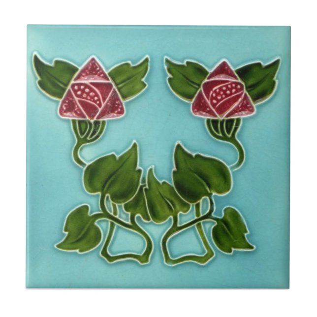 Kunst AN080 Nouveau Wiedergabe-Antiken-Fliese Fliese (Vorderseite)