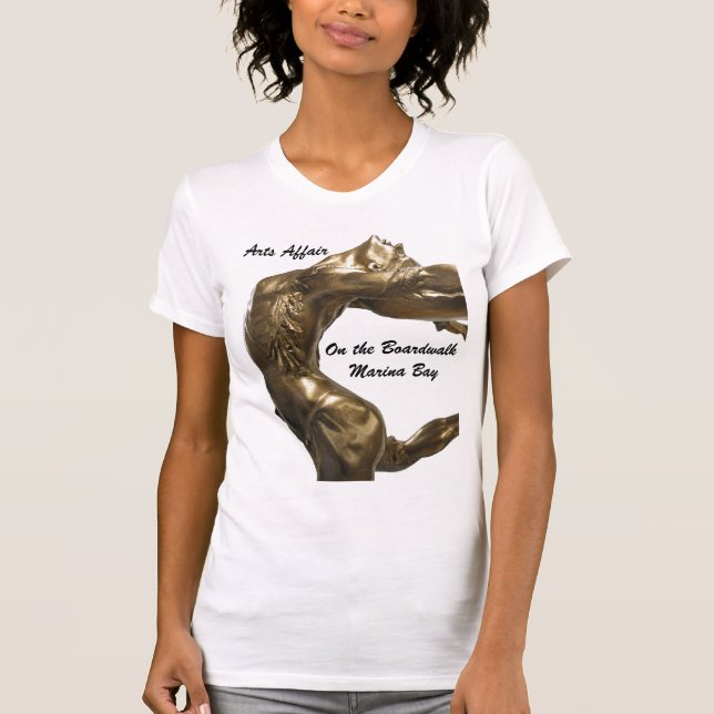 Kunst-Angelegenheits-angepasstes Damen-Unterhemd T-Shirt (Vorderseite)