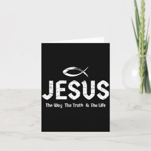 (Kunst auf der Rückseite) Bibel Johannes 14_6 Jesu Karte