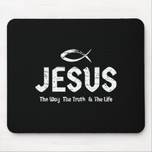 (Kunst auf der Rückseite) Bibel Johannes 14_6 Jesu Mousepad