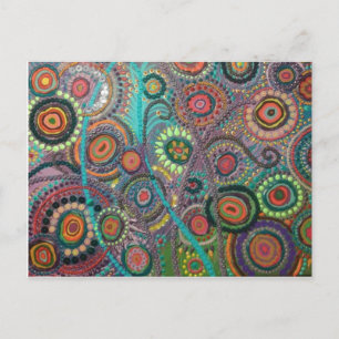 Kunst auf einer Postkarte (Pfau)