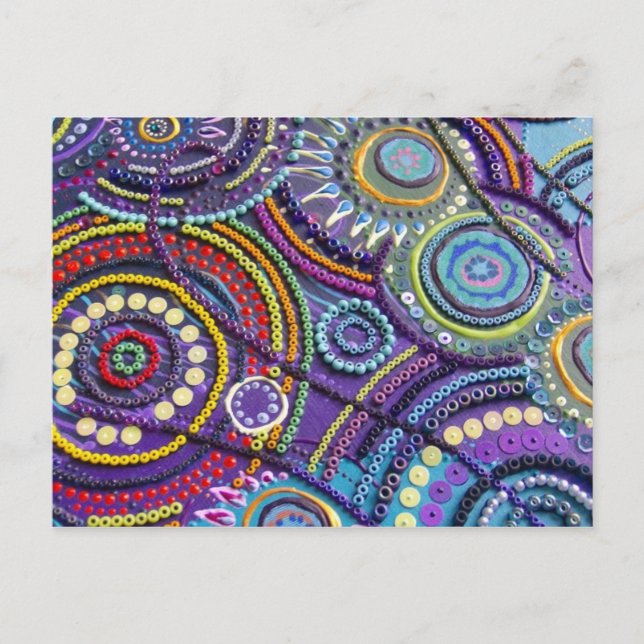 Kunst auf einer Postkarte (Pfauenduo) (Vorderseite)