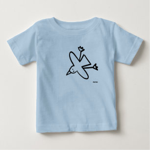 Kunst-Baby: John-Farbstoff-Seemöwe-Zeichnen Baby T-shirt