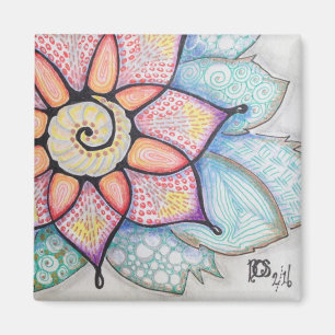 Kunst-Blume des Magnet-w/Original Magnet