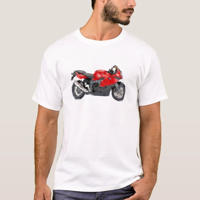Kunst-Bürsten-Schablone BMWs K 1300S handgemalte T-Shirt (Vorderseite)